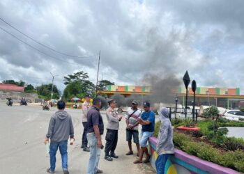Polres Bontang Pastikan Kegiatan Demonstrasi Nelayan di Muara Badak Kukar Berlangsung Tertib