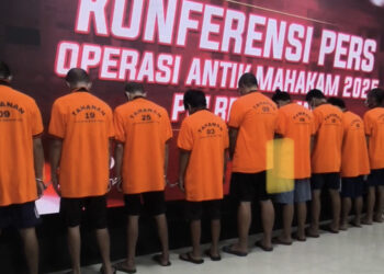 Terjaring Operasi Antik 2025, 10 Pengedar Sabu di Bontang Diciduk Polisi