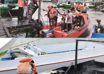 Kapal di Peraiaran Beras Basah Bontang Terbakar saat Antar Penumpang
