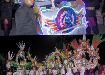 Disdukcapil Tampil Memukau Kenakan Busana Adat Kalimantan Timur di Bontang City Carnival 2025